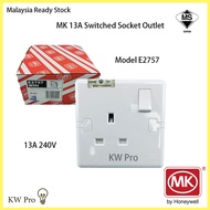 MK E2757/E2757SR 1 Gang/Way 13A Switched Socket Outlet with SIRIM Approved