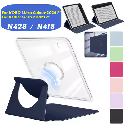 Magnetic Detachable Smart Case for Kobo Libra Colour 2024 Libra 2 2021 7 Inch Acrylic Clear N428/N41