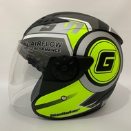 BXP Vixion Jumper Helmet (Yellow) Matte Black - SNI Adult Helmet