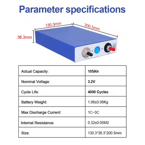 LiFePO4 Battery Cells 3.2V 105Ah 173Ah 230Ah 280Ah 304Ah 314Ah 334Ah 628Ah Lithium Battery for RV Ma