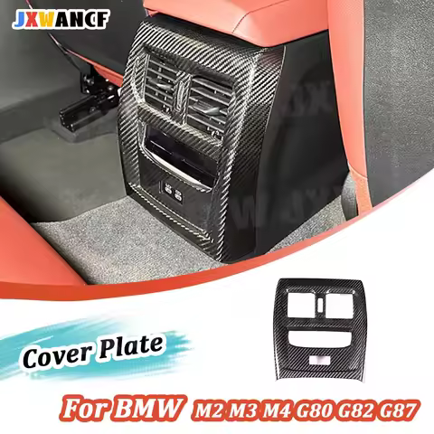 JXWANCF Carbon Fiber Car Interior Air Conditioning Outlet Cover Plate for BMW G87 M2 G80 M3 G82 M4 2