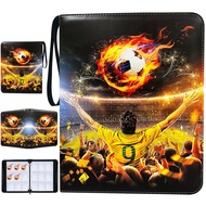 Soccer Card Binder, Trading Card Binder 9 Pocket with 50 Removable Sleeves Fits 900 Sport Cards, 3 R