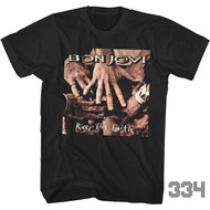 TOPS Bon Jovi Dead Or Alive Black and White T-Shirt S-5XL