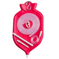 HealthAndYoga™ NaturoFloPlus Enema Bag Kit - 4 Quart for Deep Enemas - Open Fountain Top for Easy Cl