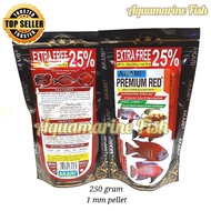 Akari Premium Red Cichlid Chiclid 250gr Astaxanthin Fish Pellet Feed Oscar Channa Parrot Super Red Aquamarine Fish