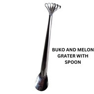 BSS 2 IN 1 STAINLESS STEEL MELON AND BUKO GRATER WITH SPOON / PANGKAYOD NG MELON