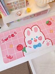 1入組卡通柔軟可愛泰迪熊和兔子造型裝飾墊，可用於鼠標、電腦鍵盤、學生宿舍裡的桌子或桌子上