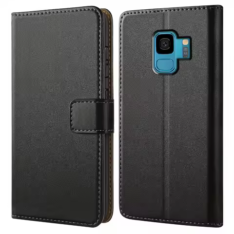 For Samsung Galaxy S4 S5 S6 S7 Edge Mini Galaxy S8 S9 S10 Plus Lite Wallet Case with Kickstand PU Le
