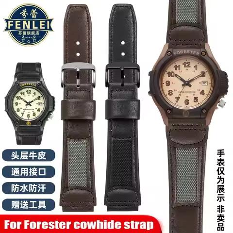 For Casio Forester Classic Retro Forester FT-500WC-3B/5B Vintage cowhide Watchband 19MM Bracelet Men