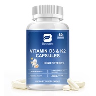 Viên nang Vitamin D3 + K2 BEWORTHS 5000 IU Vitamin D3 120 mcg Vitamin k2 cho sức khỏe răng và xương 