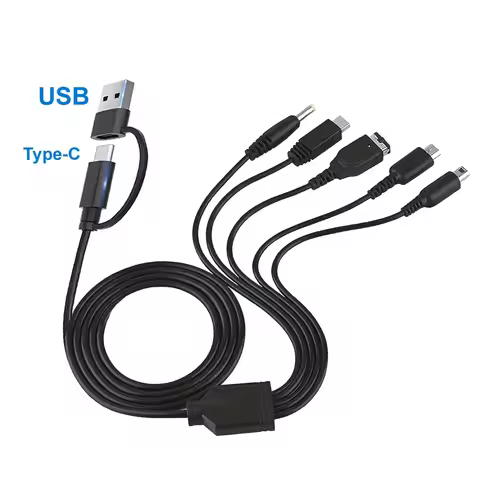 5 In 1 USB C Charging Cable For Nintendo New 3DS Xl Nds Lite Ndsi Ll Wii U Charger Cable For nintend