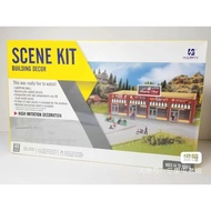 1/87 Shopping Mall Building Model with Simple Color Separation Need to Assemble Plastic Materials by