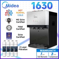 Midea Mild Alkaline 3 Suhu Water Dispenser Hot Normal Cold Model: 1631 or 1630 With 4 Korea Halal Wa
