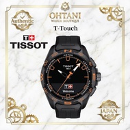 [TISSOT] T-Touch Connect Solar Men's Watch, Black Dial, Rubber Strap, T1214204705104, [Imported]