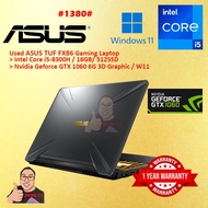 #1380 *Used / 2nd Hand Asus TUF FX86 Gaming Laptop Intel 8th Gen Core i5-8300H 16GB 512GB SSD Nvidia
