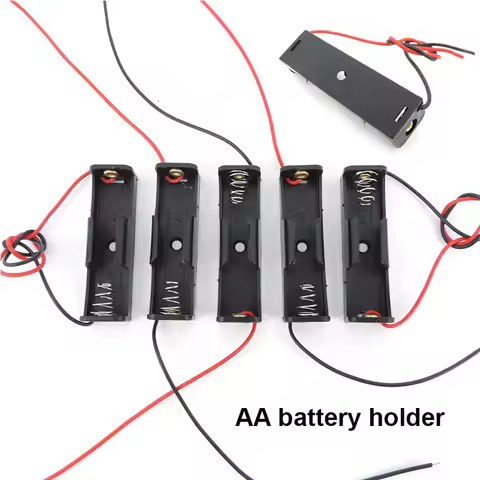 20pcs/10pcs/5pcs 1xAA Cases 1.5V AA Battery Holder Storage Box Case 1 Slot Battery Container With Wi