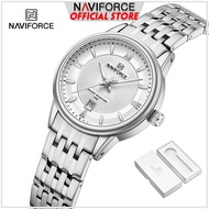 NAVIFORCE นาฬิกาผู้หญิงกันน้ำได้ใส่ได้ทั้งชายและหญิงหมอนอิงลายสัตว์เลี้ยงการ์ตูนชุดเครื่องประดับลำลอ