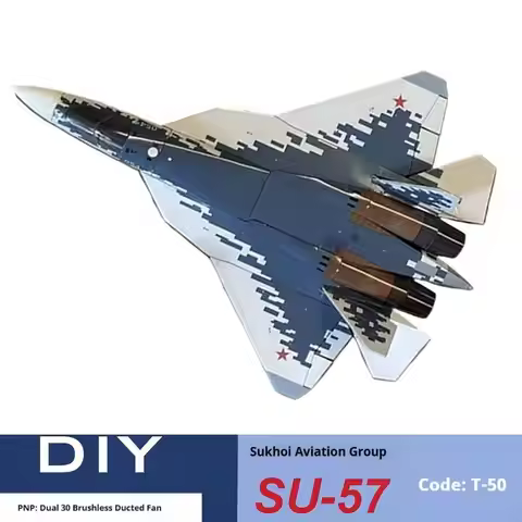 Sukhoi Su-57 Desktop Decoration Assembled Fixed-Wing Rc Airplane Dual 30-Inlet Model Realistic Aircr