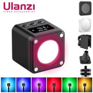 ULANZI RGB LED Video Light Waterproof IP68 Camera Lighting Kit Mini Cube with 8 Color Gel Filter Dim