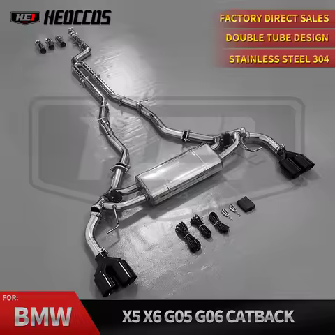HEO For BMW X5 X6 G05 G06 3.0T Stainless Steel Exhaust System Catback Exhaust Pipe Electric Valve Ca