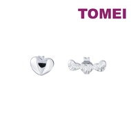 TOMEI Following The Heart Earrings, White Gold 585
