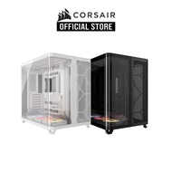 CORSAIR AIR 5400 RS-R RGB iCUE LINK Triple Chamber Mid-Tower PC Case - Black/White