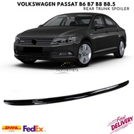 Rear Trunk Spoiler For Volkswagen Passat B6 B7 B8 B8.5 Piano Glossy Black Car Accessories Lip Plasti