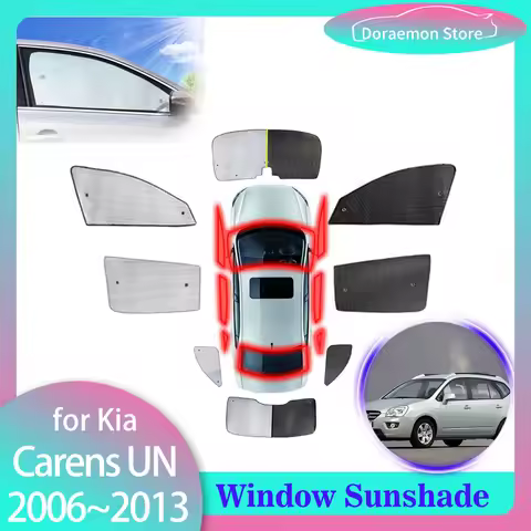 Full Cover Sunshades for Kia Carens UN Rondo 7 2006~2013 Sun Protecti Windshield Curtain Front Side