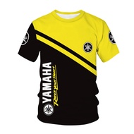 2022 Mens Sport T-shirt Motorcycle Team Cycling short-sleeved YAMAHA Top Summer Casual Round Collar 