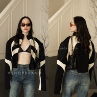 เสื้อ​แจ็คเก็ต​ครอปทูโทน เว้าเอว VSHOP​