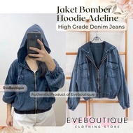 Outer Bomber Hoodie Soft Denim Adeline Eveboutique