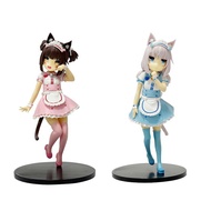 18cm Nekopara Anime Figure Kawaii Cat Girl Chocola Action Figure Cute Maid Vanilla Figurine PVC Coll