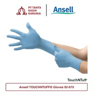 Ansell TOUCHNTUFF Gloves 92-670 Nitrile Chemical Protection (Rubber Nitrile Safety Gloves Silicone a
