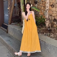 Bohemian Yellow Sling Dress