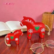 Lohobby 2Pcs Horse Figurine Craft 2026 New Year Decorations Realistic Art Sculpture for Chair Table 