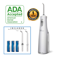 Waterpik Cordless Water Floss Flosser Battery (AA included) Operated International White
