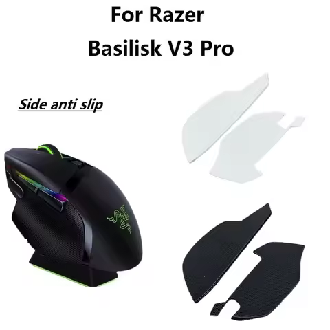 Side anti slip For Razer Basilisk V3 Pro wired/wireless mouses with 3M sticker replacement spare par