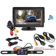 Wireless 4.3 Inch HD Car Rear View Monitor Parking Monitors with Backup Reverse Camera Waterproof Ni