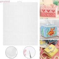 GREATMY Bag Mesh Grid, White 7CT Canvas Bag Sheets, Plastic 33.5x26CM Bag Rug