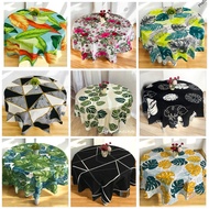 Printed Round Table Cloth - Party Table Cloth Round Table Cloth Table Cloth Waterproof Table Cover D