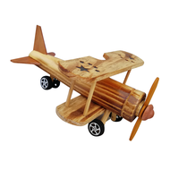 เครื่องบินไม้รุ่น Warplane วินเทจไม้รุ่น ToyAirplane หัตถกรรมสก์ท็อปตกแต่งของขวัญสำหรับเด็ก