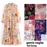 Gamis Nagita | dress bunga Nagita slavina