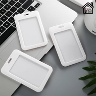 Ins Style Student Meal Cards Portable Card Holder/Neck Lanyard White Plastic Credit Card Protective 