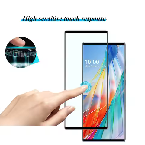 2/4Pcs 9H Curved Four Sides Glue Tempered Glass For LG Wing 5G Film