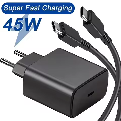 PD 45W USB C Charger Super Fast Charger Type C Cable For Samsung S22 S23 Ultra Note 20 Quick Charge 