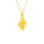 Citigems 999 Pure Gold Rose Pendant