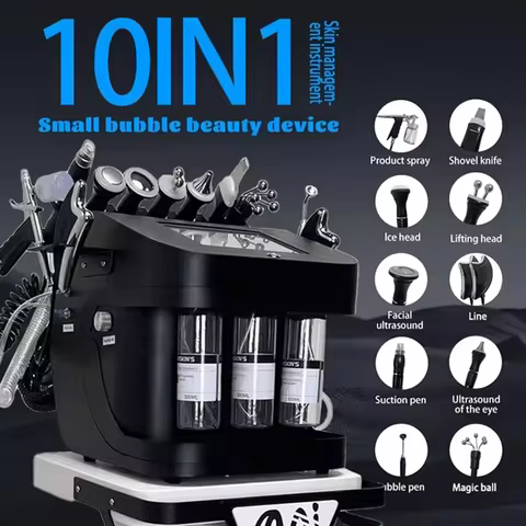 10 in 1 Microdermabrasion Korea Aqua Peeling Machine Hydro Oxyge Facial Dermabrasion Machine H2o2 Ma