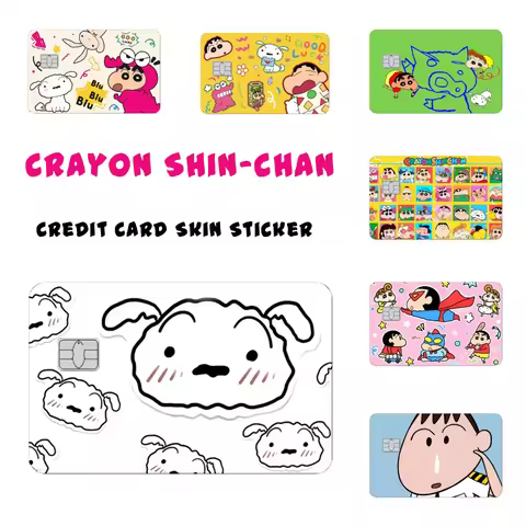 Crayon Shin-chan Credit Card Skin Matte Stickers for Bank Card ID Card Debit Card Protective Decal D