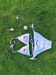 Bộ Trắng Tiếng Anh In Dễ Thương Ngâm Trong Mùa Xuân Bikini Hot Girl Swimsuit Nữ Papa Store Co Ltd-Vn