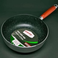 Deep Wok Pan HWDB Akebonno Non-stick Wok Pan with Marble Coating - 24 cm